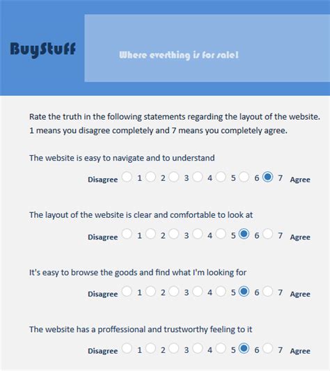 Web Survey Examples - SpreadsheetConverter