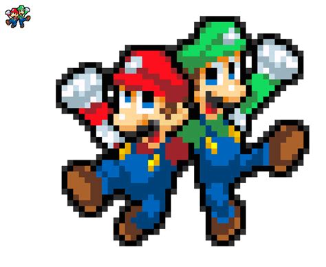 Mario and Luigi jump render by WahooMario on DeviantArt