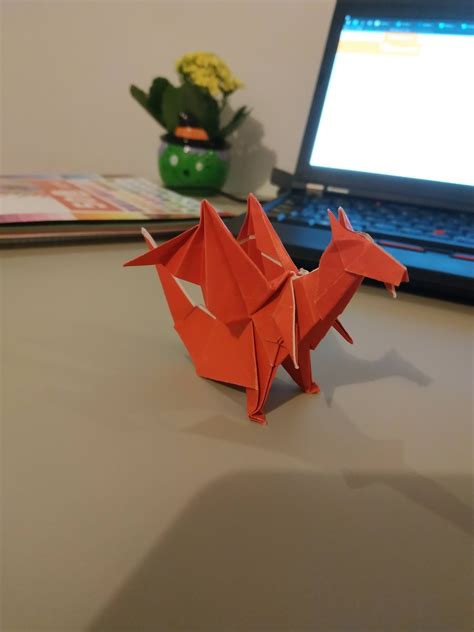 This Origami dragon I made : mildlyinteresting