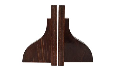 Geometric Art Deco Rosewood Bookends