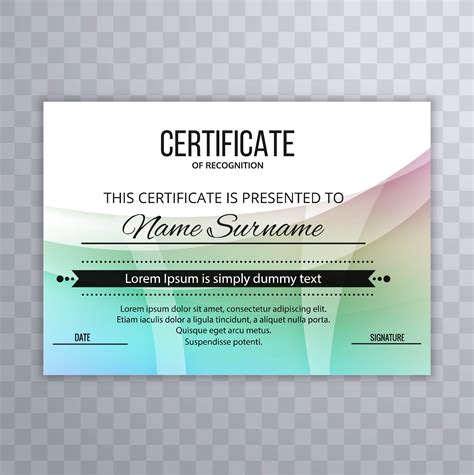 Abstract colorful certificate template background 241297 Vector Art at ...