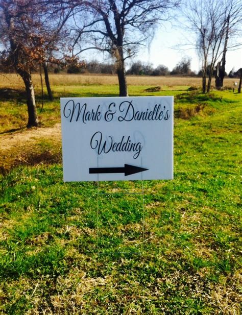 Wedding Yard Sign, Wedding Directional Sign, Corrugated Plastic Yard ...