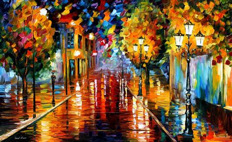 IMPROVISATION OF LIGHTS — PALETTE KNIFE Oil Painting On Canvas By ...