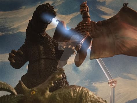 Godzilla vs rodan by Kidkaiju2001 on DeviantArt