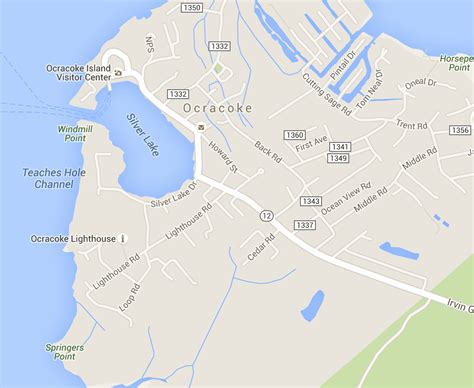 Map of Ocracoke - Hotels and Attractions on a Ocracoke map | Trip ...