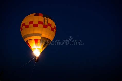 Closeup a Hot Air Balloon Flight in the Night Time Stock Photo - Image of ride, float: 108573904