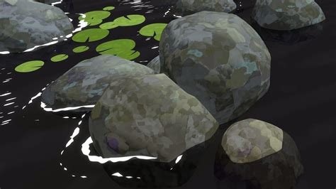 Anime Style Rocks Texture animated | CGTrader