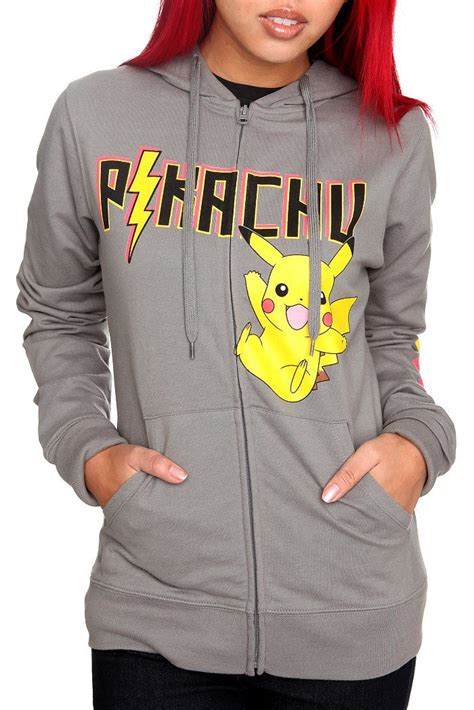 Pokemon Clothing for Girls | Pokemon Pikachu Grey Girls Hoodie | Clothing Style | Clothes ...