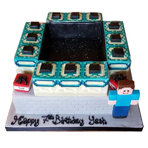 Minecraft End Portal Cake – CAKESBURG Online Premium Cake Shop