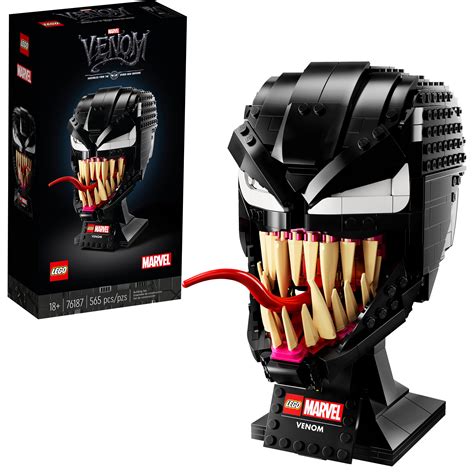 LEGO Marvel Spider-Man Venom Mask Set 76187 Collectible Set - Model Kit for Adults to Build ...