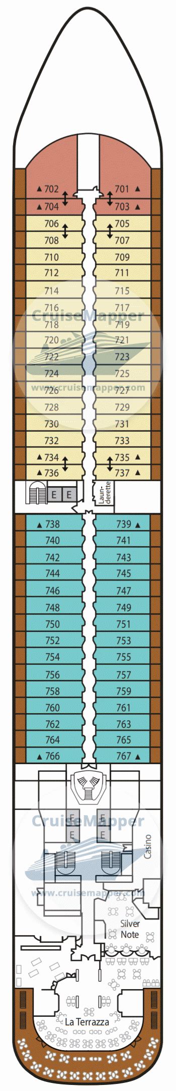 Silver Muse deck 7 plan | CruiseMapper