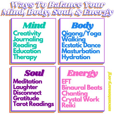 Ways To Balance Your Mind, Body, Soul, & Energy - Uncustomary