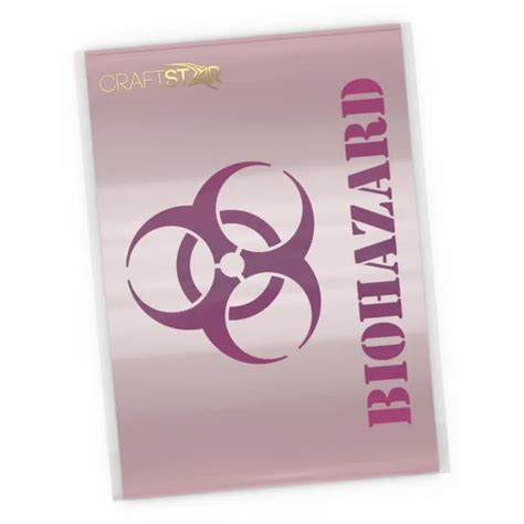 BIOHAZARD STENCIL - Biohazard Warning Symbol Stencil Template - 16 x 12 ...