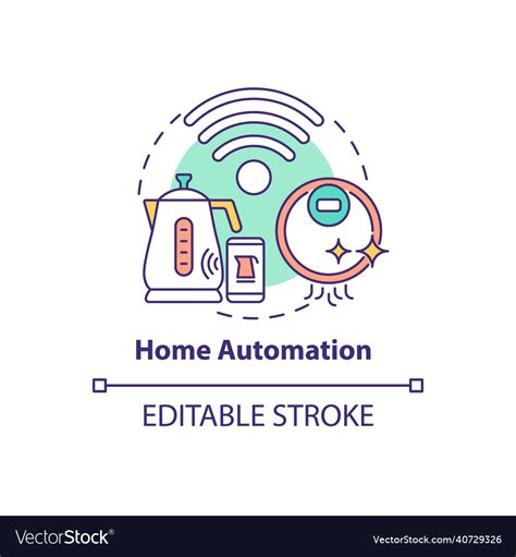 Home automation concept icon Royalty Free Vector Image