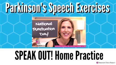 09/21/22 Parkinson's Speech Exercises: Punctuation! - YouTube