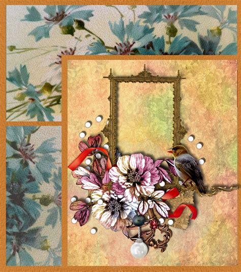 Floral Background Bird Vintage Free Stock Photo - Public Domain Pictures