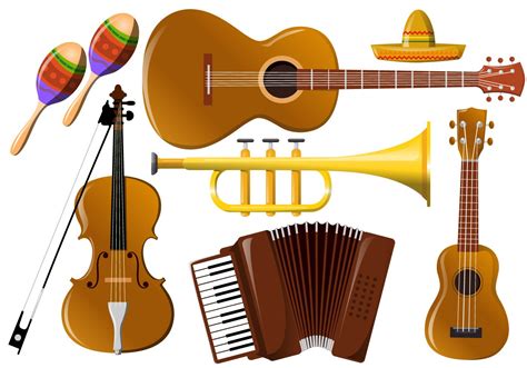 Mariachi Music Instrument Vectors | Music instruments, Instruments ...