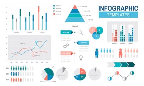 Free Vector | Infographic templates progress analysis charts graph