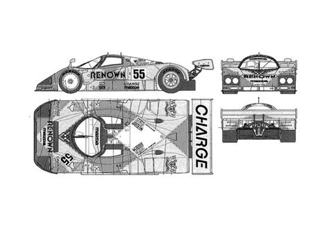 Download drawing Mazda 787B Coupe 1991 in ai pdf png svg formats