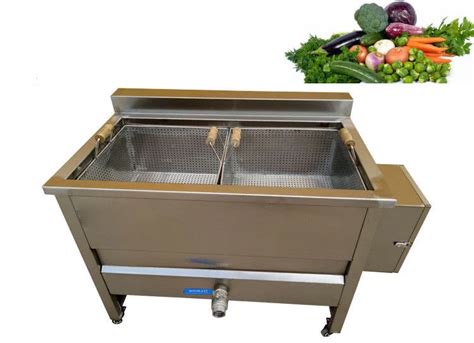 Small Scale Vegetable Blanching Equipment , Semi Automatic Potato ...