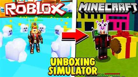 ⭐ ROBLOX w MINECRAFT!! UNBOXING SIMULATOR!! ⭐ - YouTube