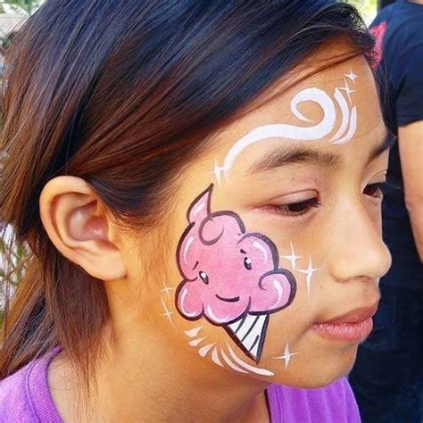 Pin by Katie Rose on Ice cream party | Cotton candy makeup, Face painting, Face art