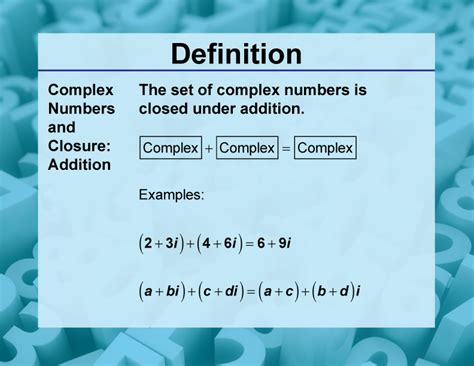 Definition--Closure Property Topics--Complex Numbers and Closure ...