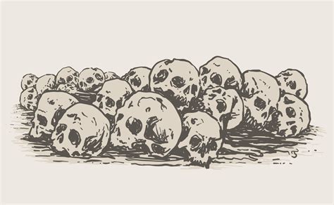 Pile Of Skulls Drawing