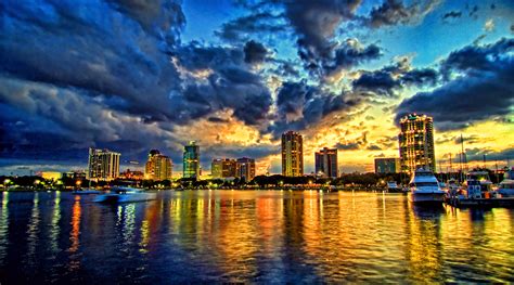 Sunset over Saint Petersburg florida - hdrcreme