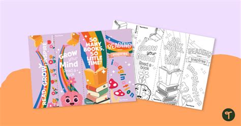 Read, Grow, Inspire Bookmarks | Teach Starter