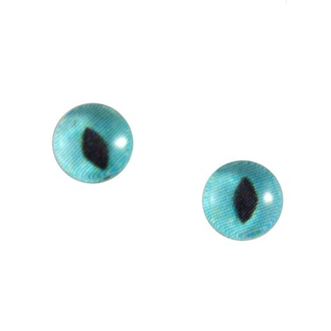 Bright Turquoise Cat Glass Eyes – Handmade Glass Eyes