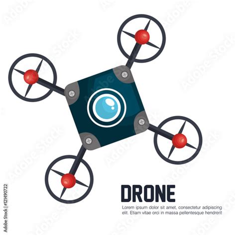 cartoon drone graphic isolated vector illustration eps 10 Stock Vector ...