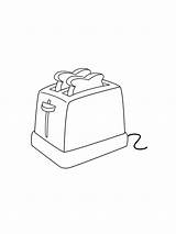 Toaster coloring Pages sketch template