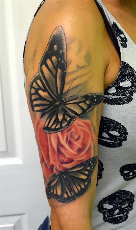 Rose And Butterfly Tattoo Designs • Arm Tattoo Sites