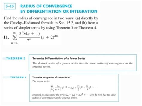 Solved Find the radius of convergence in two ways: (a) | Chegg.com