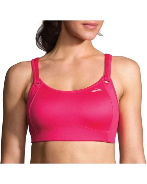 Brooks Fiona Sports Bra in Pink | Lyst