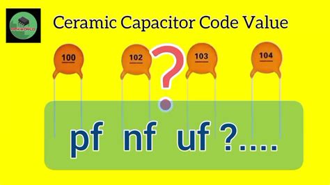 Capacitor code value |100-102-103-104 - YouTube