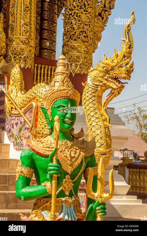 Thailand Northern Thailand Typical temple Stock Photo - Alamy