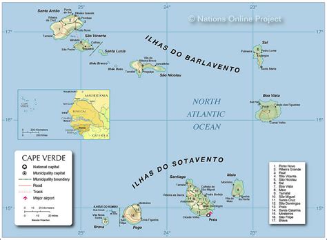 Map of Cape Verde - Nations Online Project