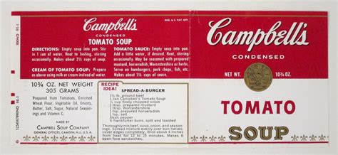 Warhol, Campbell's Soup label invitation, Philadelphia ICA… | Flickr