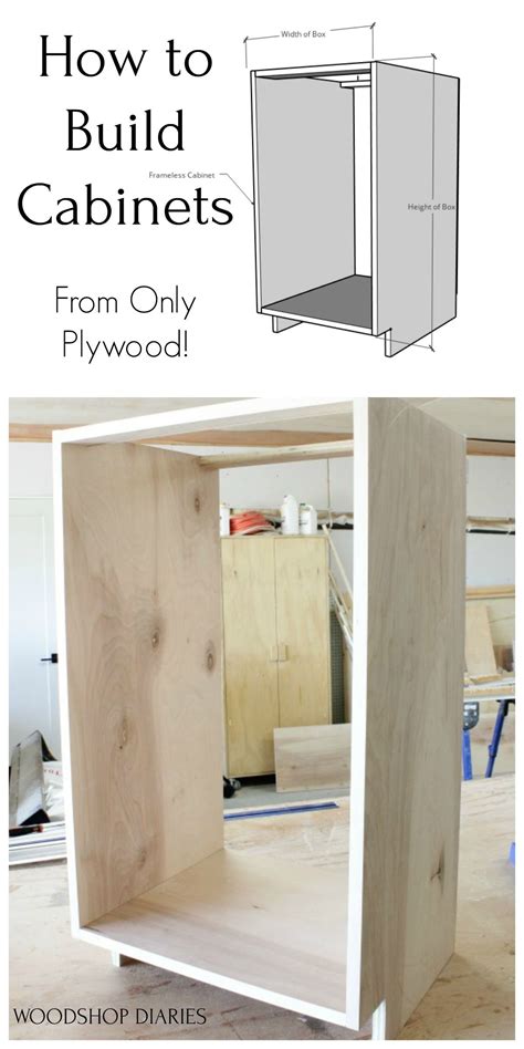 DIY Kitchen Cabinets--{Made From Only Plywood!} | Diy kitchen cabinets build, Building kitchen ...