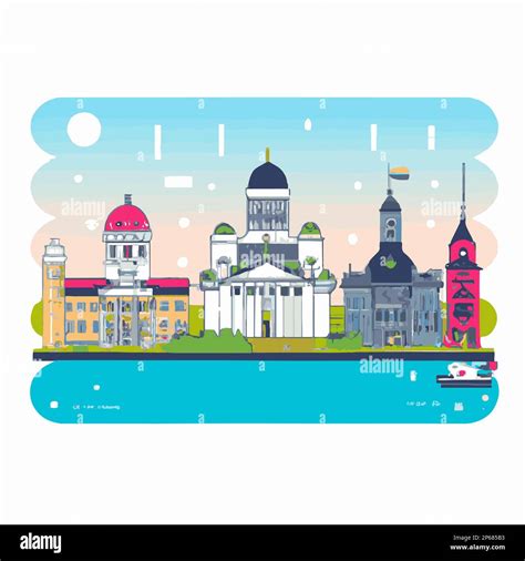 Helsinki, Finland Travel Skyline. Handmade vector art illustration Stock Vector Image & Art - Alamy