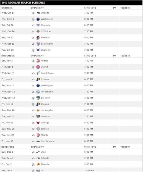 Miami Heat Schedule for 2018-19 Season