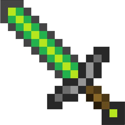 Papercraft Emerald Sword (Life Size) Minecraft Clipart, Minecraft Quilt, Minecraft Sword ...