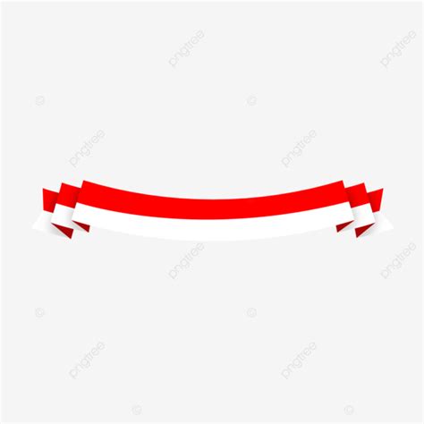 Ribbon Indonesia Flag PNG Picture, Red White Flag Ribbon Of Indonesia ...