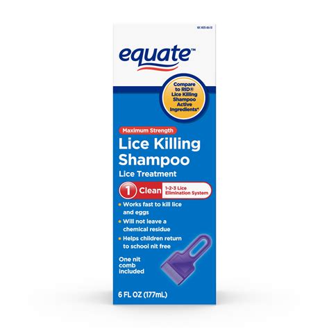 Equate Lice Killing Shampoo; Step 1 Lice Treatment For Kids and Adults ,6 Fl Oz - Walmart.com