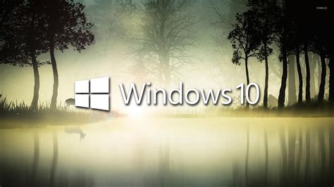 Windows 10 in the foggy forest wallpaper - Computer wallpapers - #48328