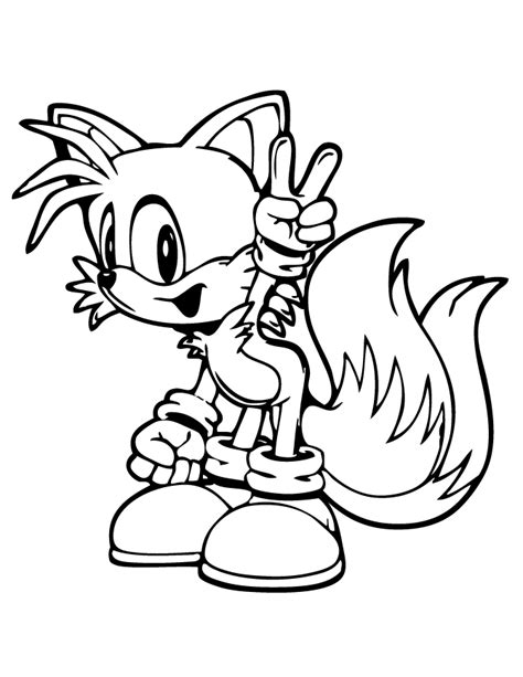 Sonic Coloring Pages Tails - Free Printable Templates