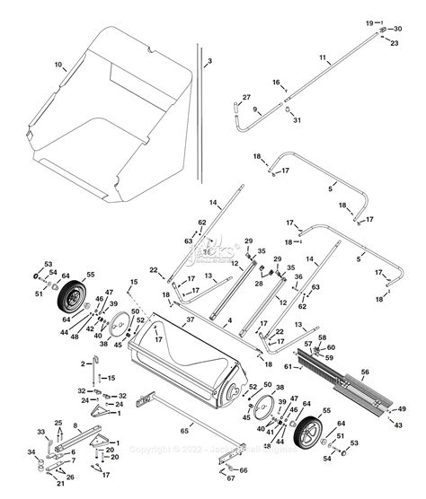 Agri-Fab 45-04921 44" Lawn Sweeper Parts Diagram for Parts List