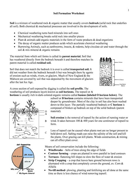 Soil Formation Worksheet Pdf - Fill Online, Printable, Fillable, Blank | pdfFiller